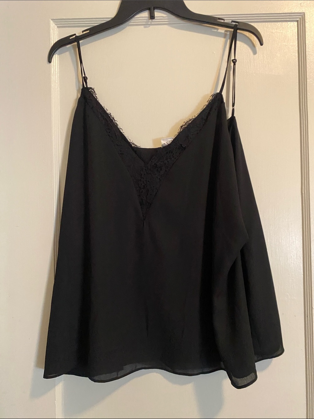 Melrose and Market Black Lace-Trim V-Neck Camisole